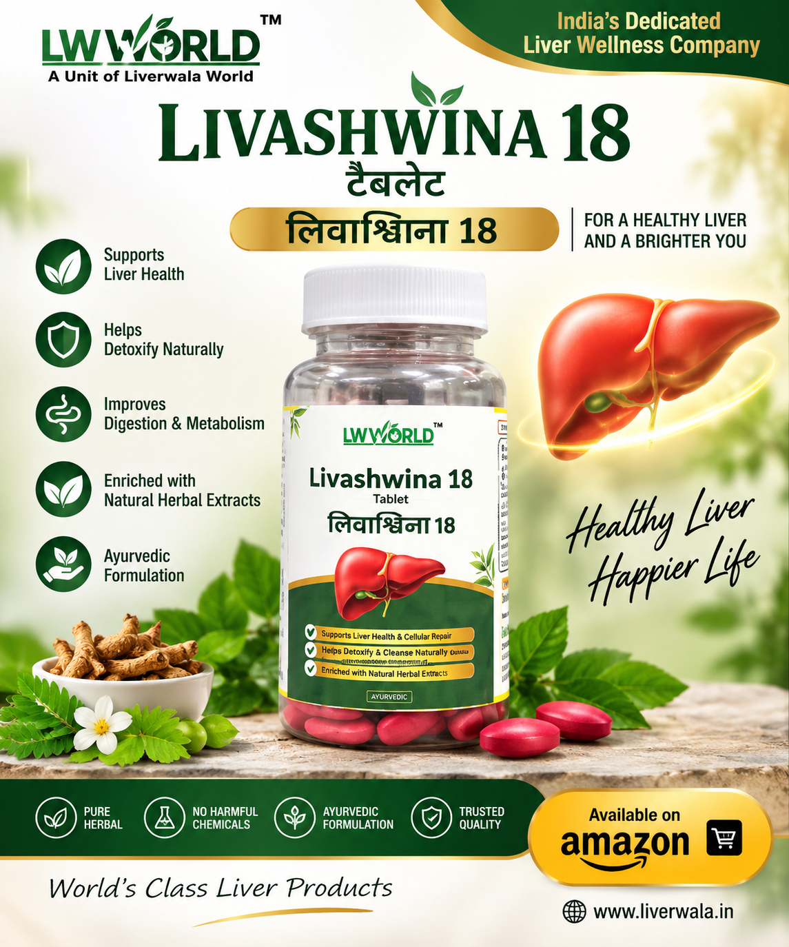 Livashwina 18 Liver Wellness Poster